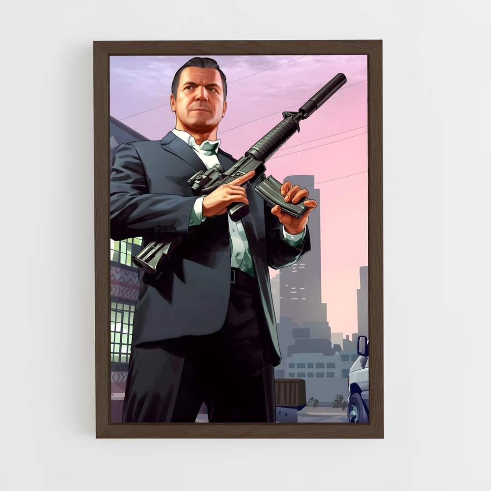 Poster Gta Homme – affiche GTA V (vue 5)